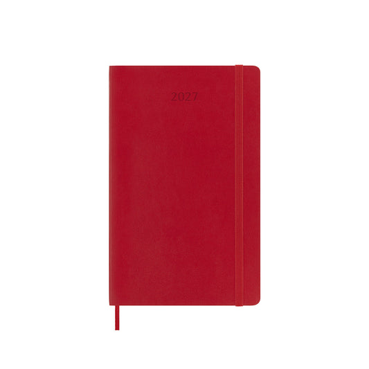 2027 Daily Diary Soft Cover Large Scarlet Red