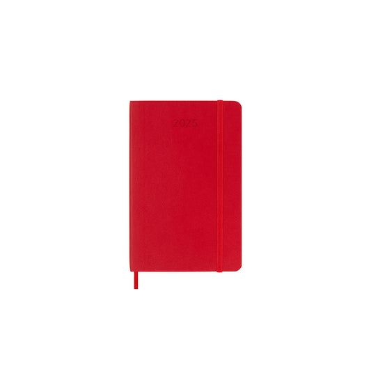 2025 Soft Cover Weekly Notebook Diary Pocket Scarlet Red