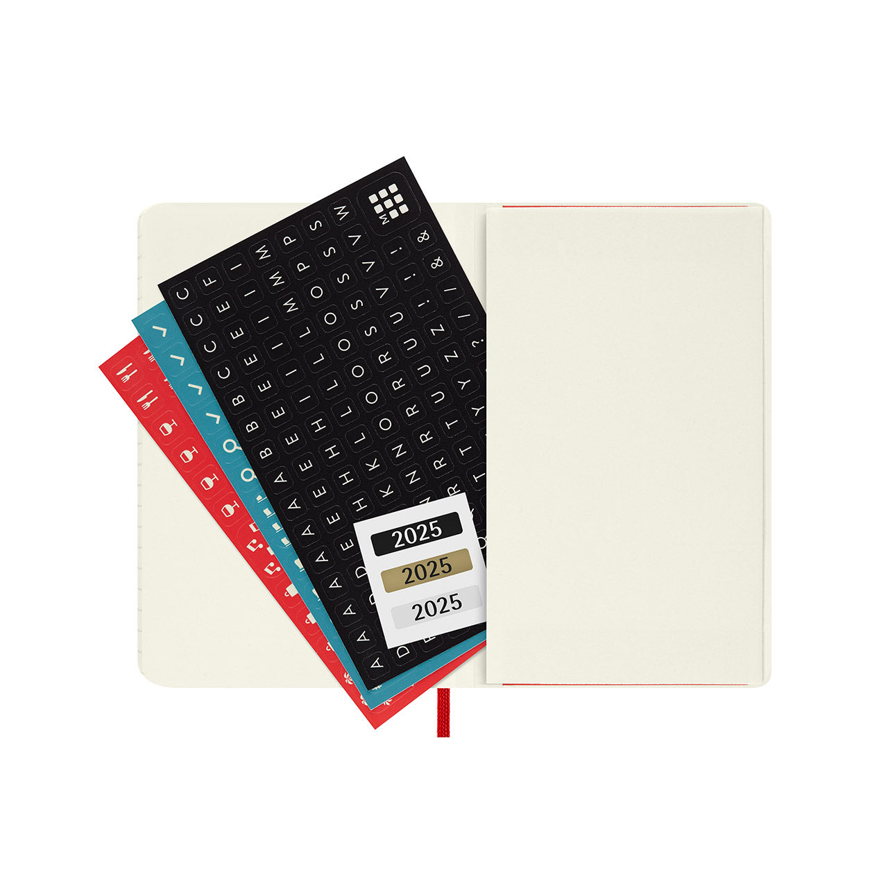 2025 Soft Cover Weekly Notebook Diary Pocket Scarlet Red