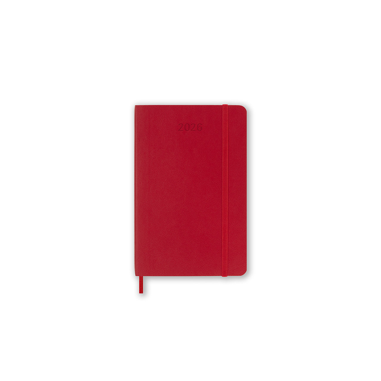 2026 Weekly Notebook Soft Cover Diary Pocket Scarlet Red