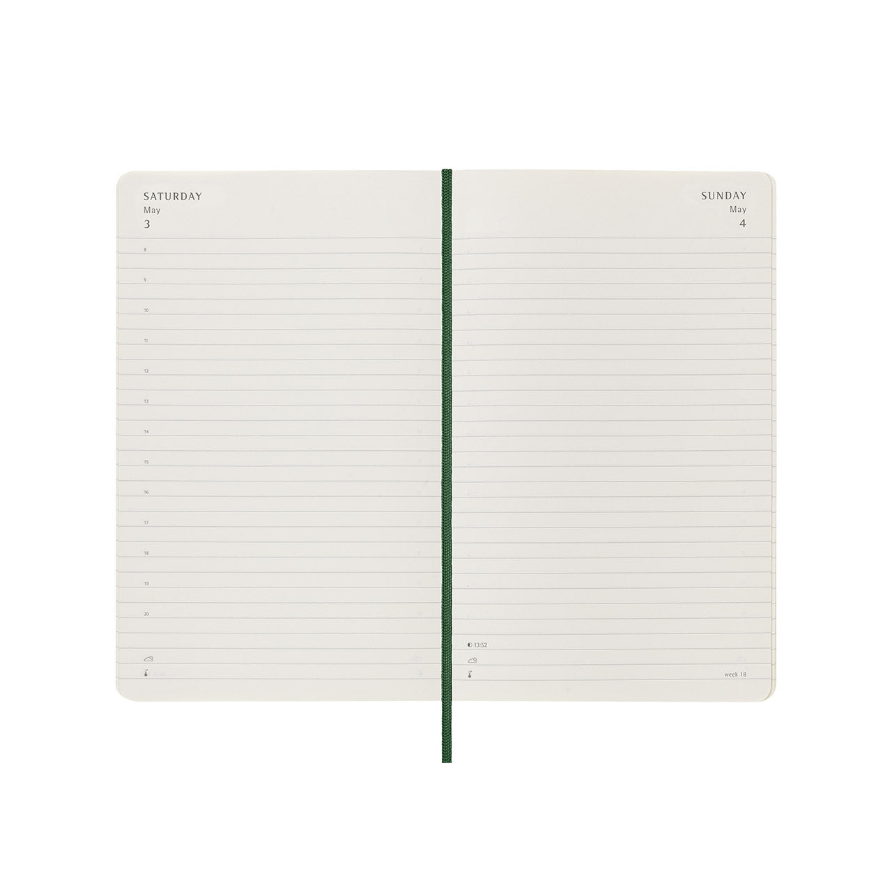 2025 Soft Cover Daily Diary Large Myrtle Green