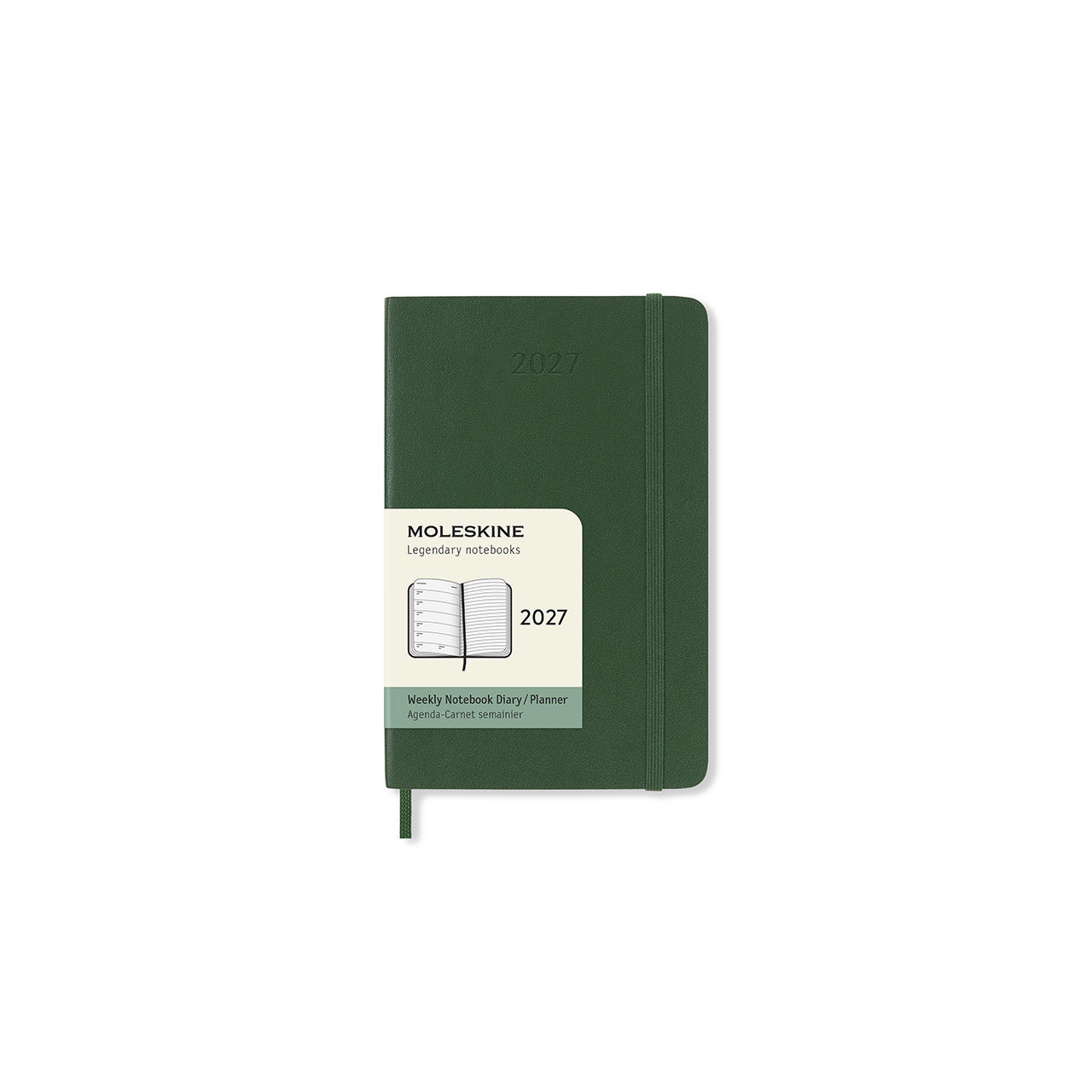 2027 Weekly Diary Soft Cover Pocket Myrtle Green