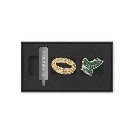 Lord of the Rings Ring and Leaf Pin Bundle Set of 2