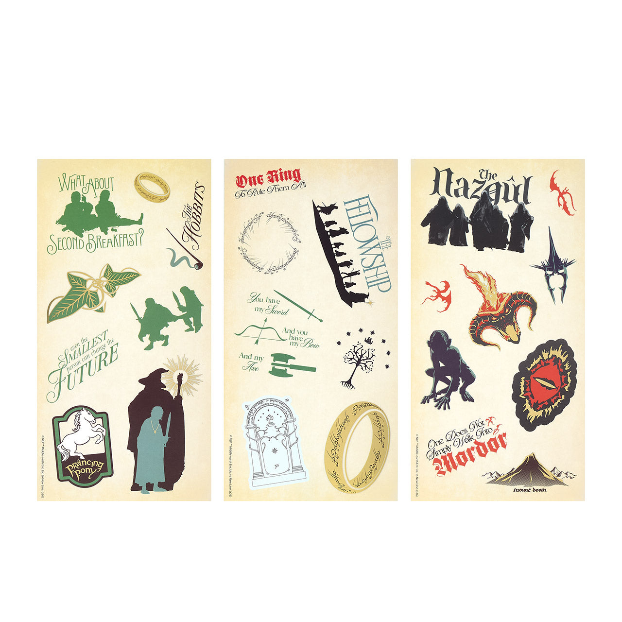 Lord of the Rings Stickers Set