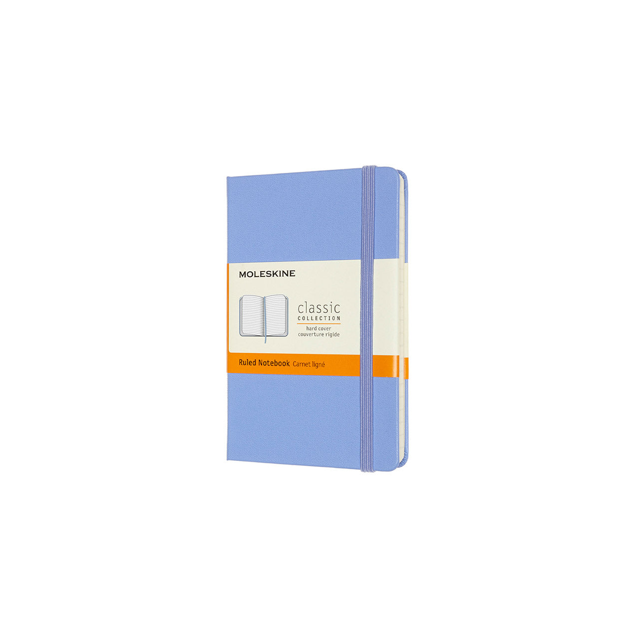 Classic Pocket Hard Cover Notebook Hydrangea Blue Ruled
