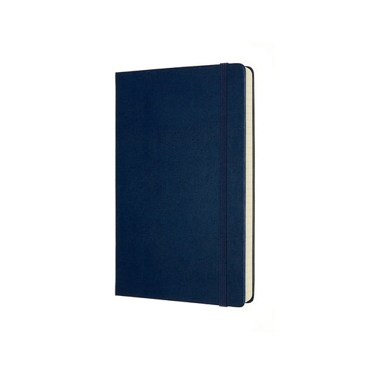 Classic Hard Cover Expanded Notebook Large Sapphire Blue Ruled