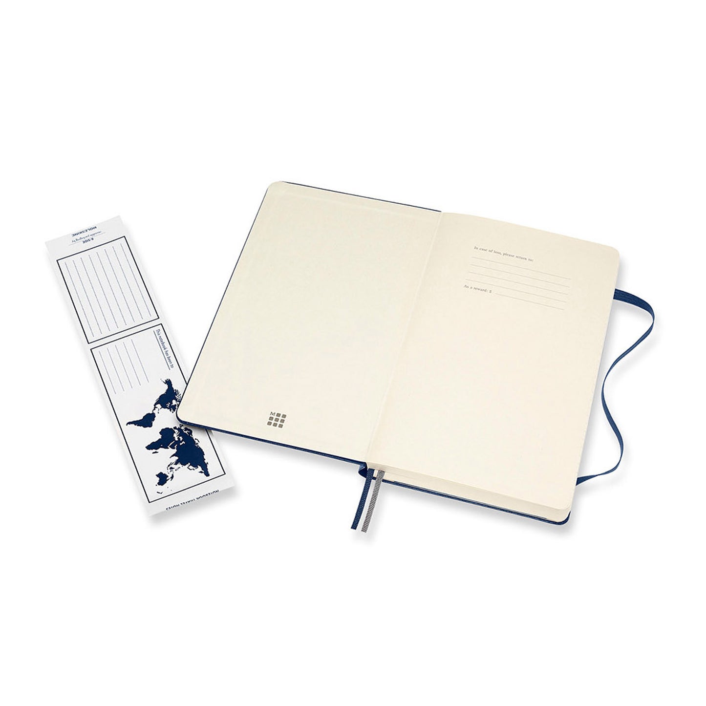 Classic Hard Cover Expanded Notebook Large Sapphire Blue Ruled