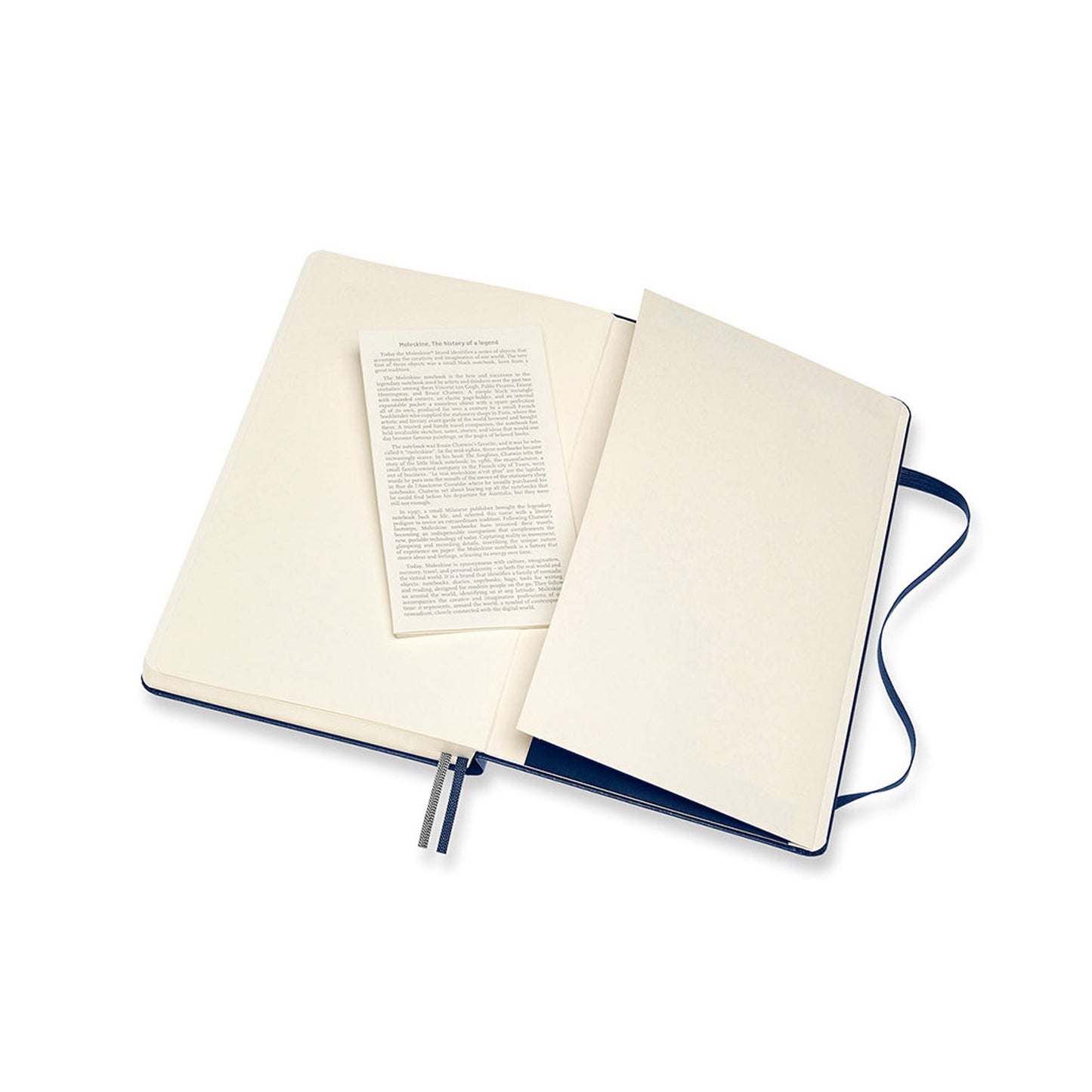 Classic Hard Cover Expanded Notebook Large Sapphire Blue Ruled