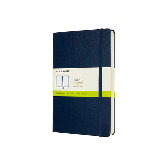 Classic Large Hard Cover Expanded Notebook Sapphire Blue Plain