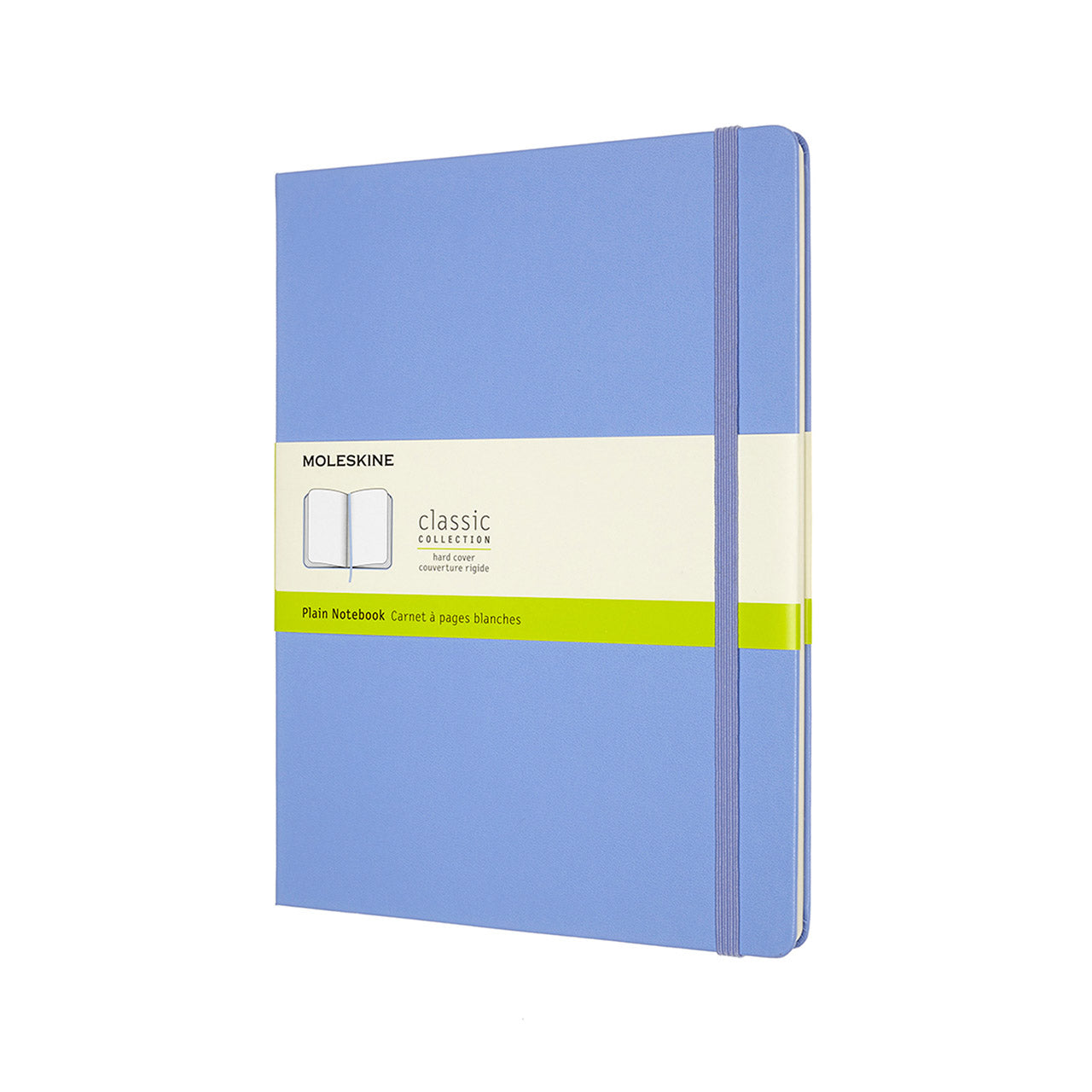 Classic Extra Large Hard Cover Notebook Hydrangea Blue