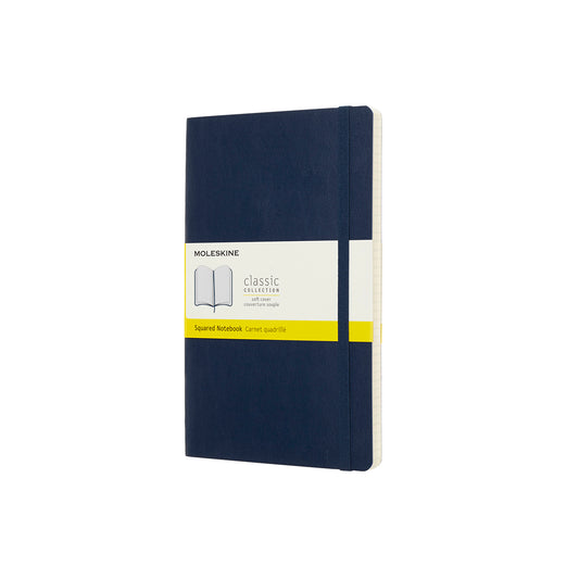 Classic Large Soft Cover Notebook Sapphire Blue Grid