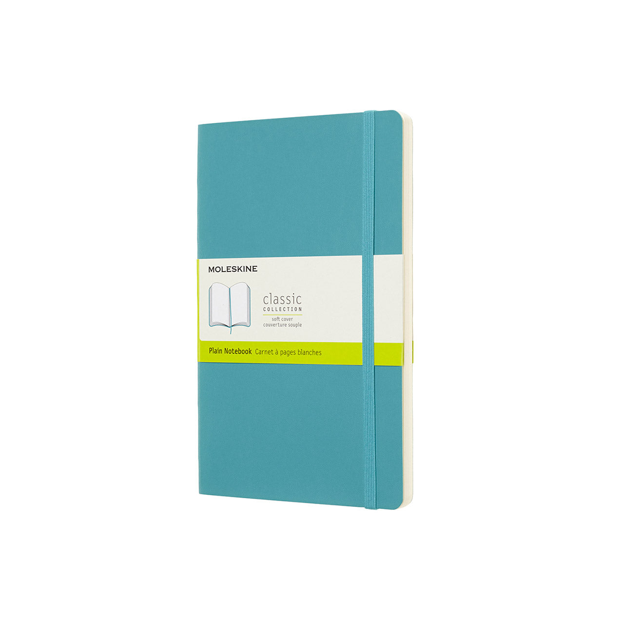 Classic Large Soft Cover Notebook Reef Blue Plain