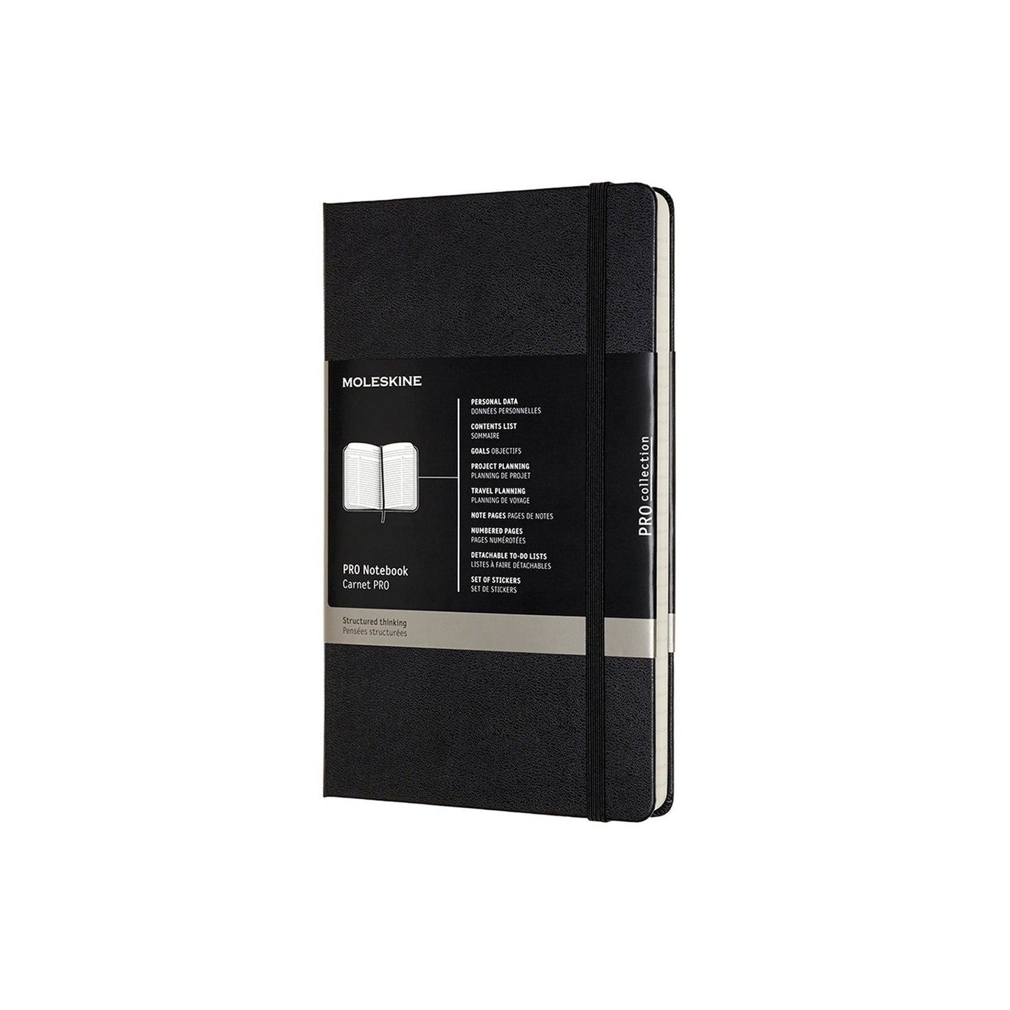 Professional Large Hard Cover Notebook Black