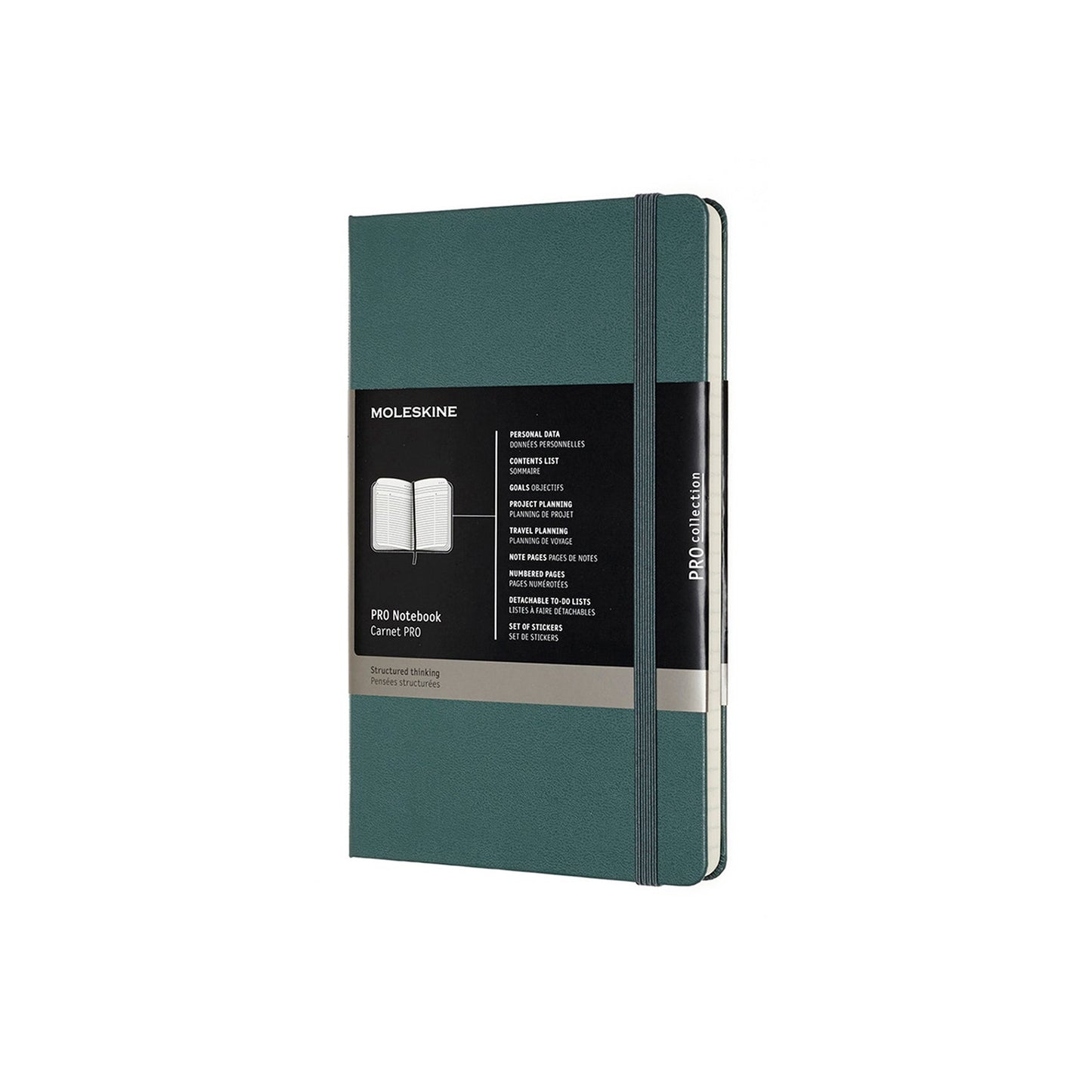 Professional Large Hard Cover Notebook Forest Green