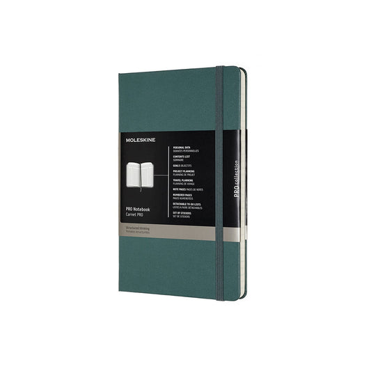 Professional Large Hard Cover Notebook Forest Green